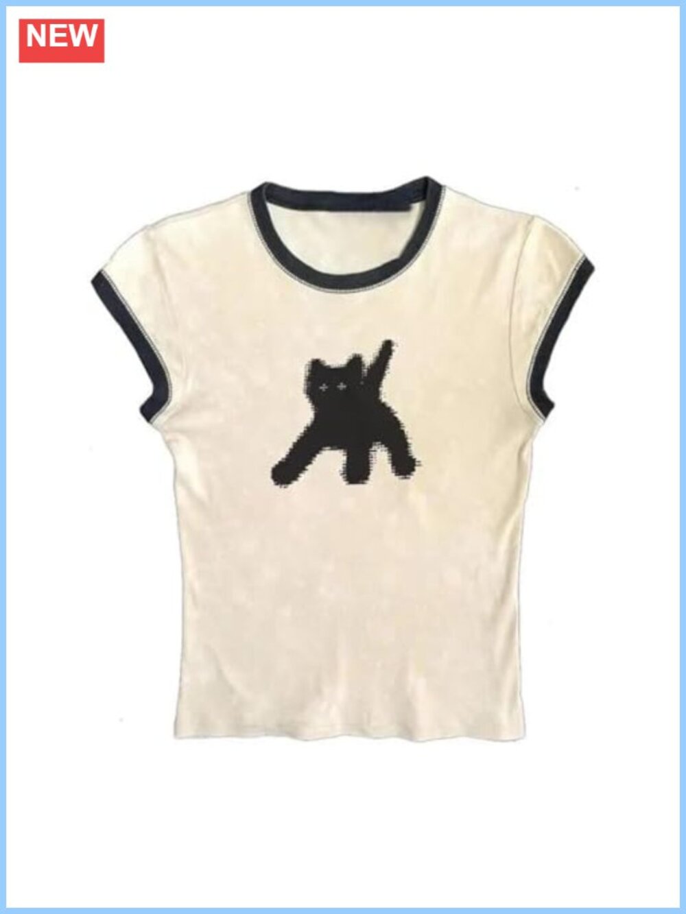 Y2K Graphic Baby Tee Polyester Cotton Crop Top Short Sleeve Casual